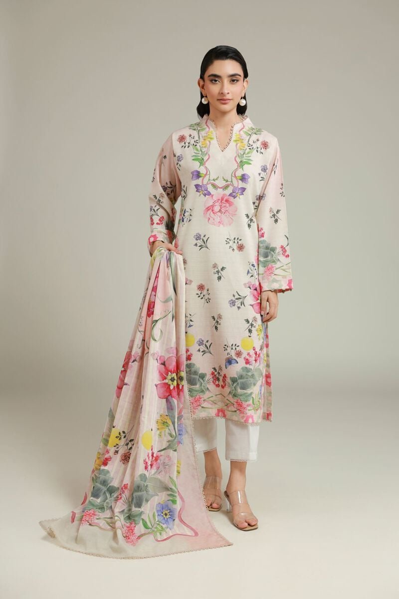 Printed _ Messuri _ Fabrics 3 Piece _ PKR 5,500 Fabrics 3 Piece - Image 1