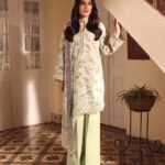 Lawn Embroidered Purple 3 Piece Suit