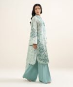 Lawn Embroidered Blue & White 3 Piece Suit