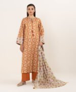 Lawn Printed Rust 3 Piece Suit - Image 2