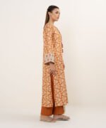 Lawn Printed Rust 3 Piece Suit - Image 3