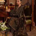 Raw Silk Embroidered Green 3 Piece Suit