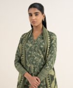 Cotton Printed Green Trousers Fabric