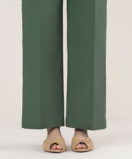 Cotton Printed Green Trousers Fabric