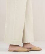 Cotton Printed Off White Trousers Fabric - Image 3