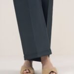 Cotton Printed Black Trousers Fabric