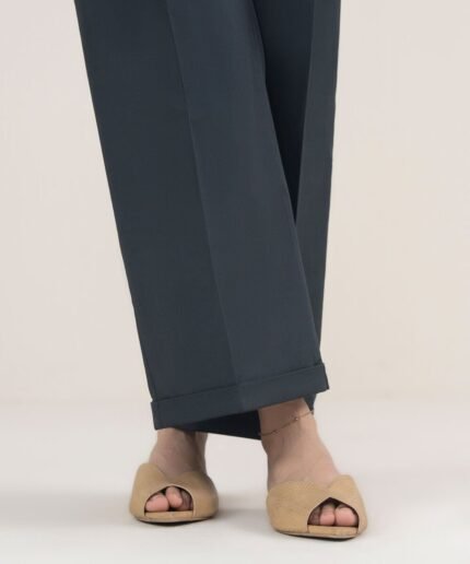 Cotton Printed Black Trousers Fabric