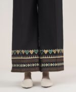 Cotton Printed Black Trousers Fabric - Image 2