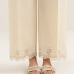 Cotton Printed Beige Trousers Fabric