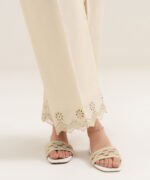 Cotton Printed Beige Trousers Fabric - Image 2