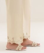 Cotton Printed Beige Trousers Fabric - Image 3
