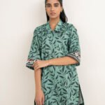 Lawn Printed Green Shirt