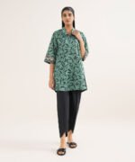 Lawn Printed Green Shirt - Image 2