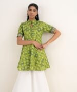 Cotton Printed Green Shirt