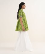 Cotton Printed Green Shirt - Image 3