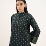 Cotton Printed Black Shirt