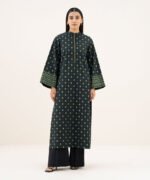 Cotton Printed Black Shirt - Image 2