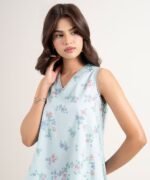 Lawn Blue Printed Shirt - Image 2