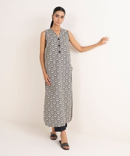 Lawn Printed Black 2 Piece Suit