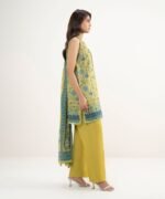 Zari Lawn Yellow Printed 3 Piece Suit - Image 3