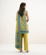 Zari Lawn Yellow Printed 3 Piece Suit - Image 4