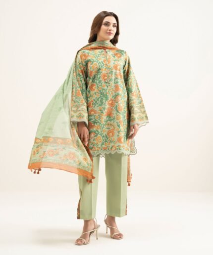 Zari Lawn Multi Printed 3 Piece Suit