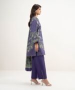 Zari Lawn Purple Printed 3 Piece Suit - Image 2