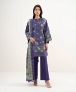 Lawn Purple Printed 3 Piece Suit - Image 4