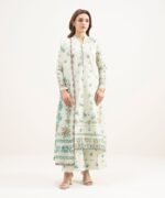Zari Lawn Printed Off White 3 Piece Suit - Image 4