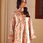 Lawn Embroidered Pink  3 Piece Suit