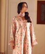 Lawn Embroidered Pink  3 Piece Suit