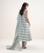 Lawn Grey Embroidered 3 Piece Suit - Image 4