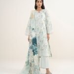 Lawn Embroidered Aqua 2 Piece Suit