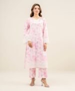 Lawn Embroidered Pink 2 Piece Suit - Image 2