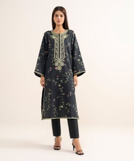 Lawn Embroidered Black 2 Piece Suit