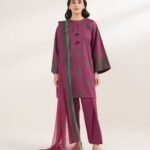 Lawn Printed Pink 3 Piece Suit