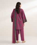 Lawn Printed Pink 3 Piece Suit - Image 4