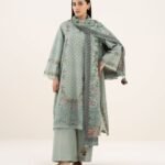 Lawn Printed Grey 3 Piece Suit