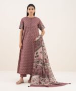 Lawn Printed Pink 3 Piece Suit