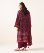 Lawn Printed Purple 3 Piece Suit - Image 4