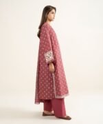 Zari Lawn Printed Pink 3 Piece Suit - Image 3