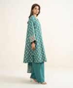 Lawn Printed Green 3 Piece Suit - Image 3