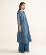 Zari Lawn Printed Blue 3 Piece Suit - Image 3