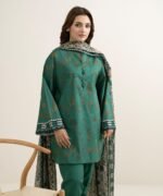 Lawn Printed Green 3 Piece Suit