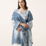 Lawn Printed Blue 3 Piece Suit