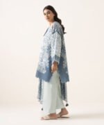 Lawn Printed Blue 3 Piece Suit - Image 3