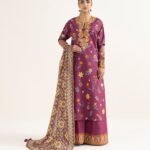 Cotton Embroidered Multi 3 Piece Suit