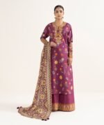 Cotton Embroidered Multi 3 Piece Suit