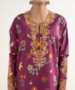Cotton Embroidered Multi 3 Piece Suit - Image 4