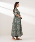 Lawn Printed Green 3 Piece Suit - Image 2